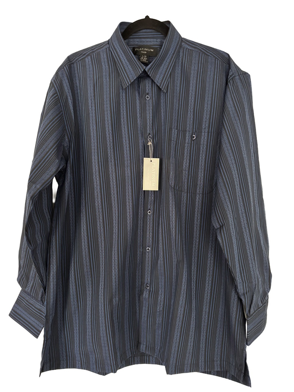 NWT Platinum Collection Men’s Striped Button Down Shirt - NOS